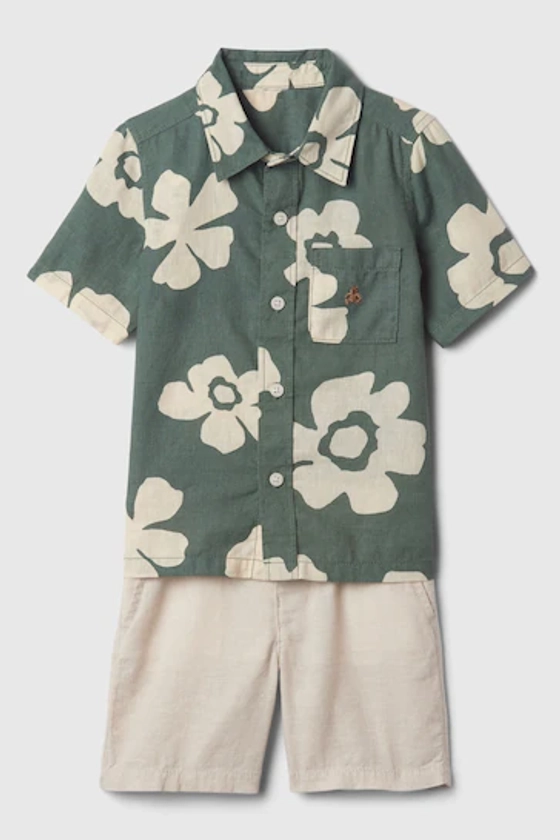 Buy Gap Green Linen-Cotton Shirt and Shorts Set (6mths-5yrs) from the Next UK online shop