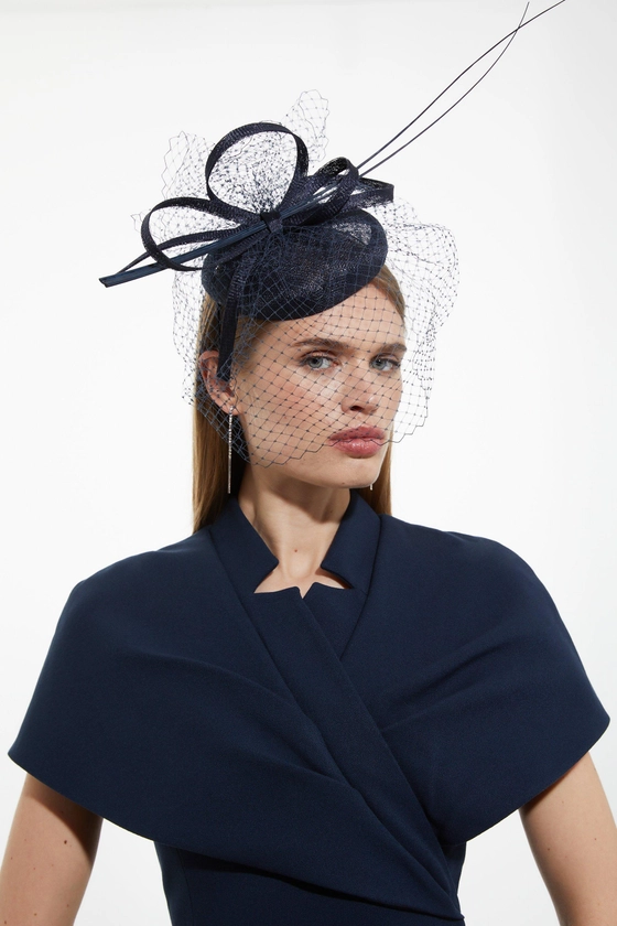 Feather Veil Detail Fascinator | Karen Millen