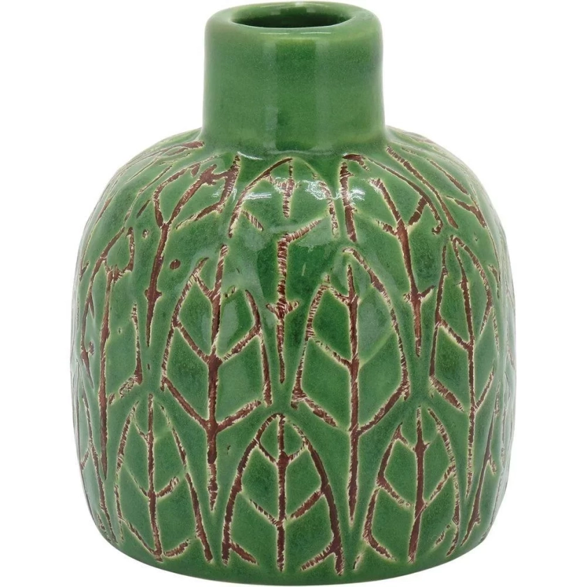Crispin Vaso 10X8X8Cm Cerâmica Verde
