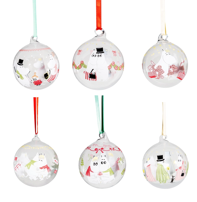 Mysbod.com - The shop for you who love Moomin! - Moomin Christmas Baubles 6-Pack - Design 2023