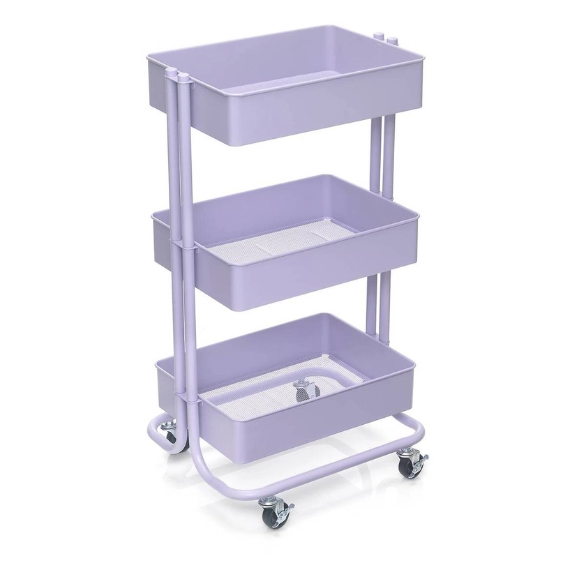 Buy Lilac Three Tier Storage Trolley for GBP 25.00 | Hobbycraft UK