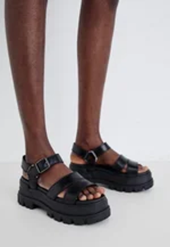 ASPHA - Sandalias con plataforma - black