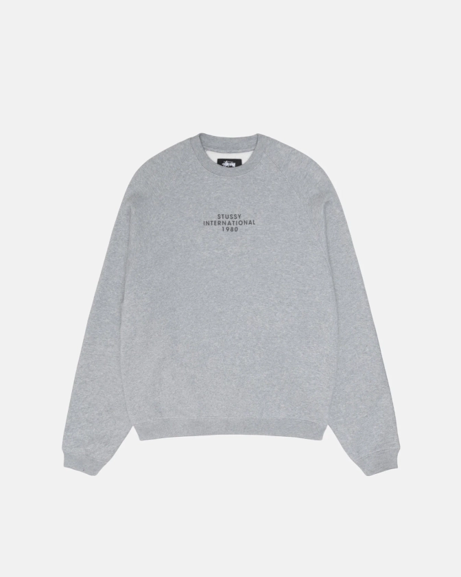 Raglan Sleeve Crew in grey heather – Stüssy