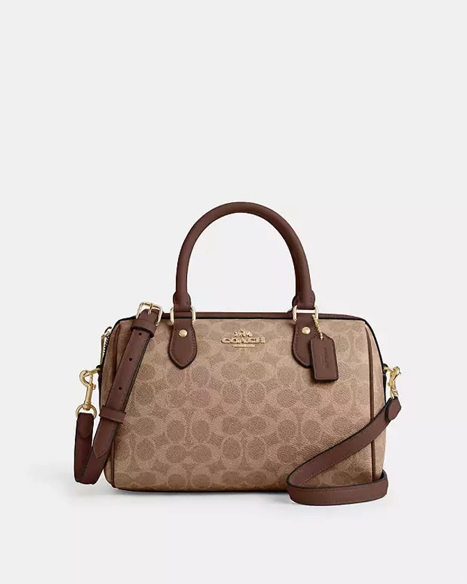 COACH® Outlet | Rowan Satchel Bag In Signature Canvas