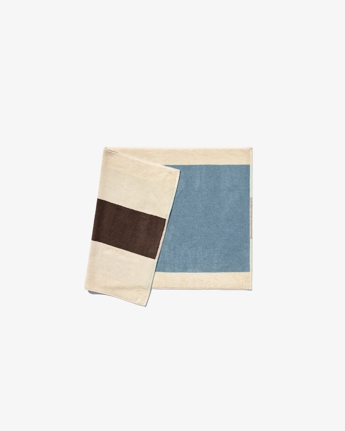 Bath mat Sky Blue Brown