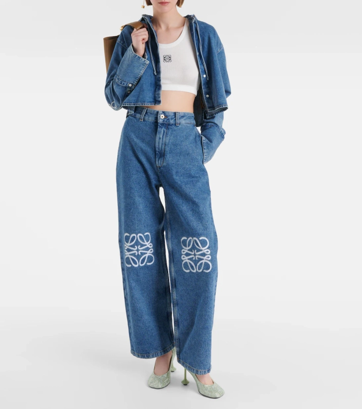 Jean ample Anagram à taille haute LOEWE Mytheresa