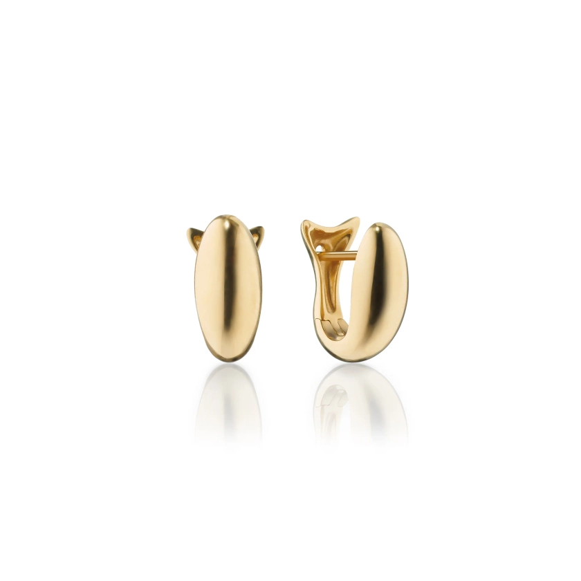 18K Gold Small Perseverance Huggie Earrings | Monica Rich Kosann