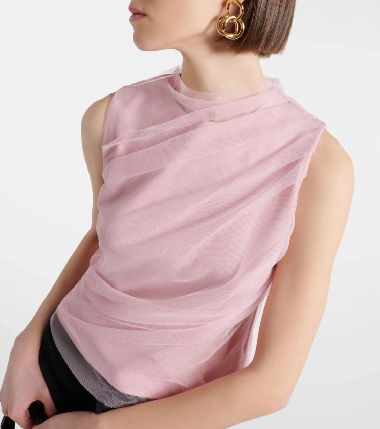 Draped tulle top in pink - Dorothee Schumacher | Mytheresa