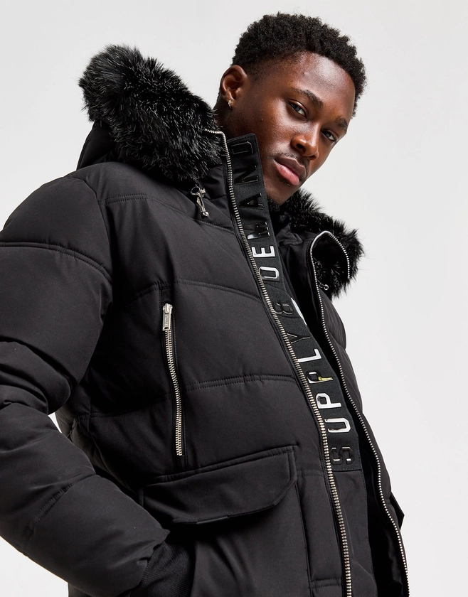 Black Supply & Demand Moretay Short Parka Jacket | JD Sports UK 