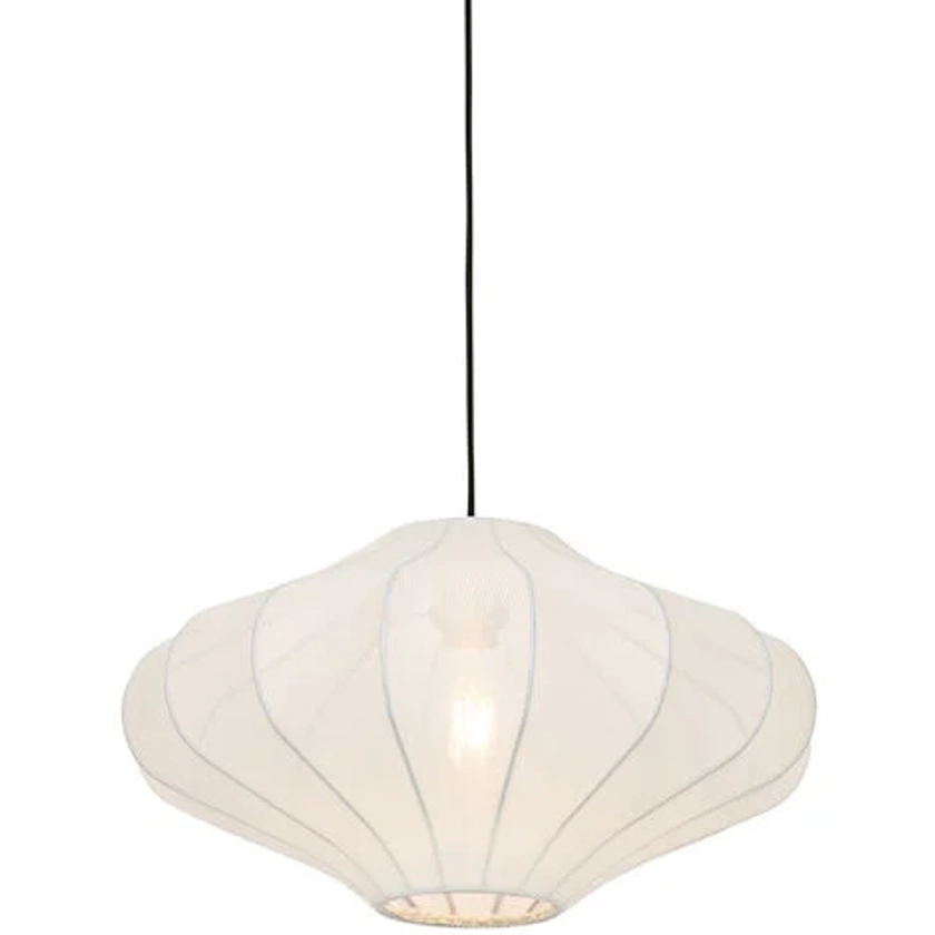 QAZQA plu - Suspension - 1 lumière - Ø 50 cm - Blanc - Design - éclairage intérieur - Salon I Chambre I Cuisine I Salle à manger