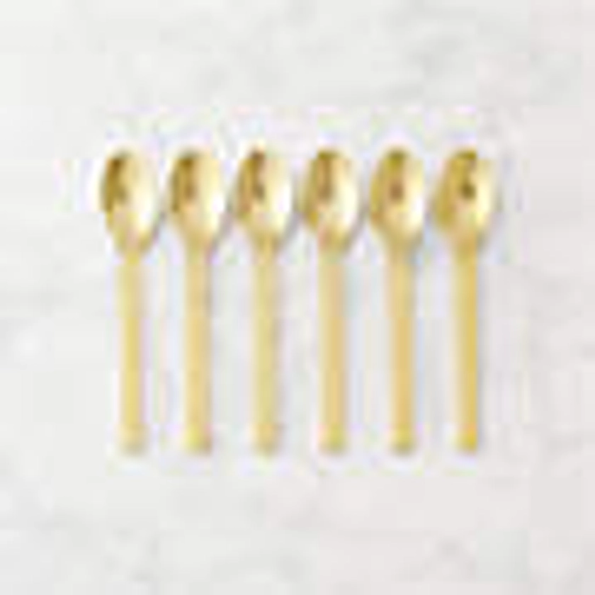 Mini Gold Cocktail Spoons Set of 6