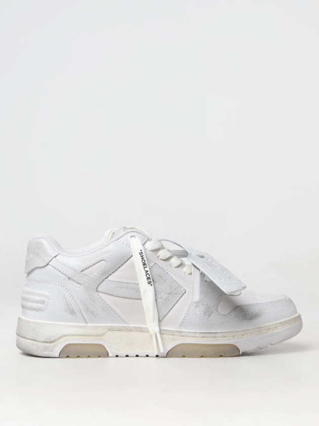 OFF-WHITE: Sneakers Out Of Office in pelle used - Bianco | Sneakers Off-White OMIA189C99LEA0140101 online su GIGLIO.COM