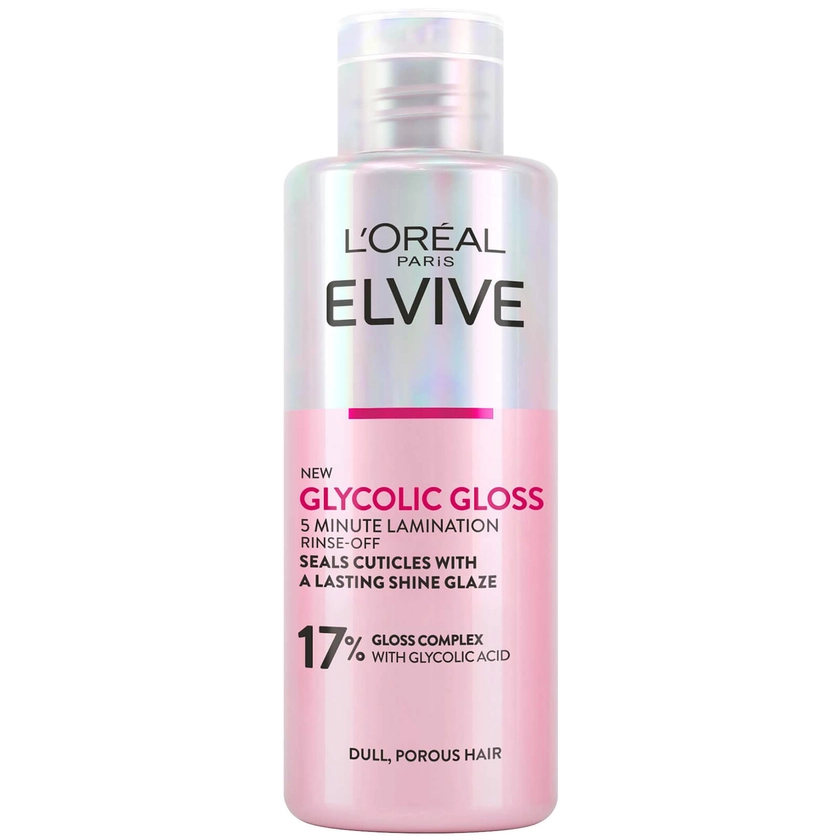 Elvive Glycolic Gloss Rinse-off 5 Minute Lamination Treatment For Dull Hair 150ml In White