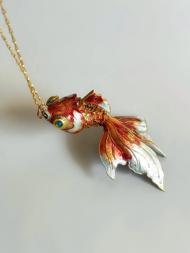 Chunky Sunset Fish Necklace — Calypso Studios