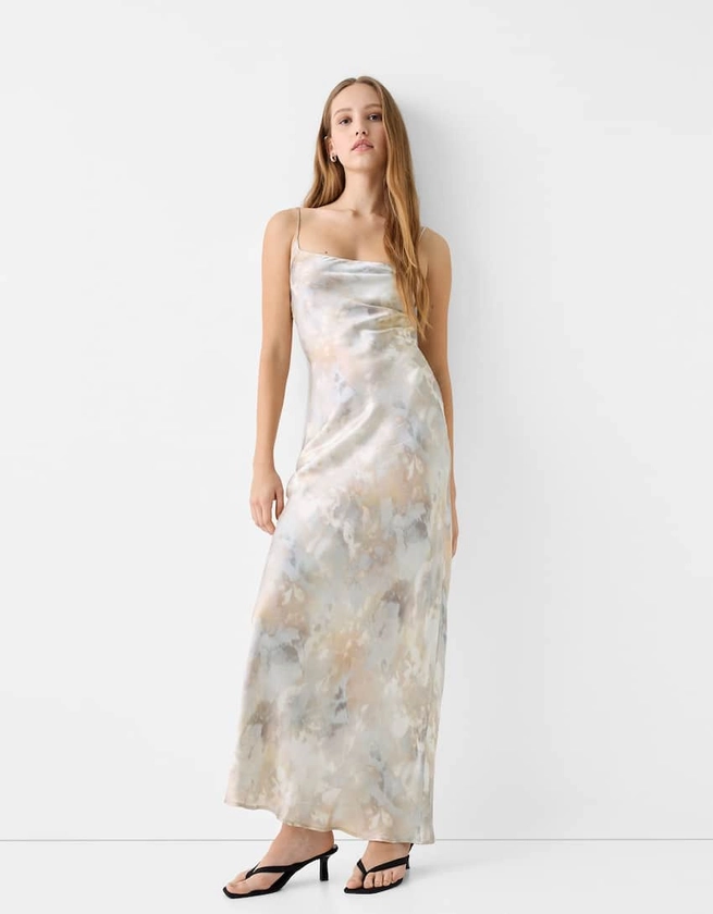 Satin midi dress - Dresses - Women