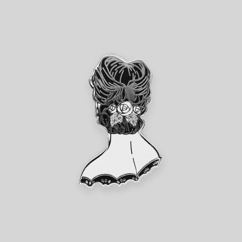 Victorian Bust Lady Enamel Pin - Etsy UK