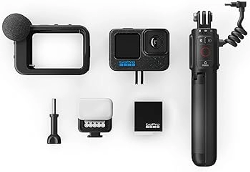 GoPro HERO12 Black Creator Edition – enthält HERO12 Black, Volta (Batteriegriff, Stativ, Fernbedienung), Media Mod, Light Mod, Enduro-Akku und Tragetasche, 1080p