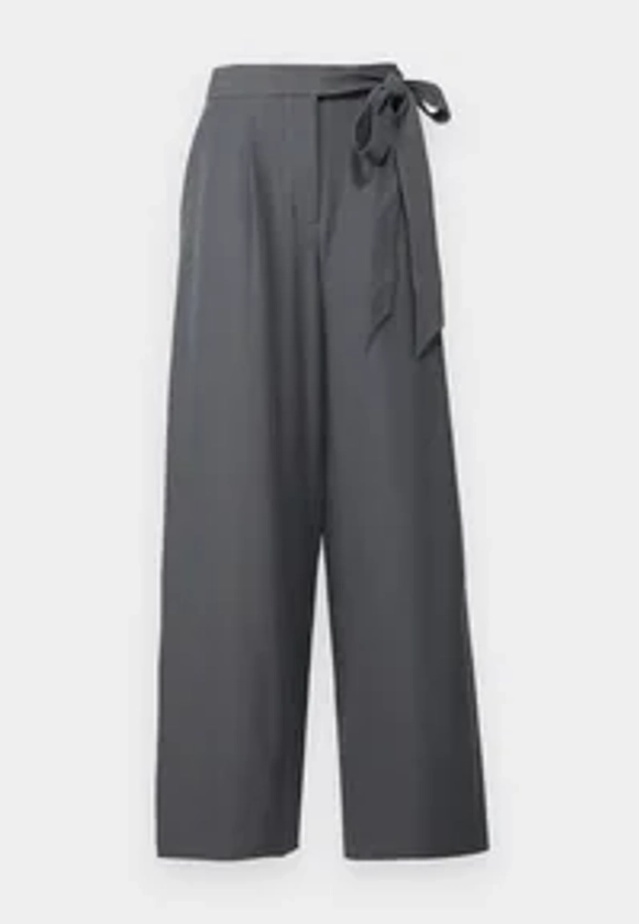 YAS YASREI PANT - Pantalon classique - medium grey melange/gris chiné - ZALANDO.FR