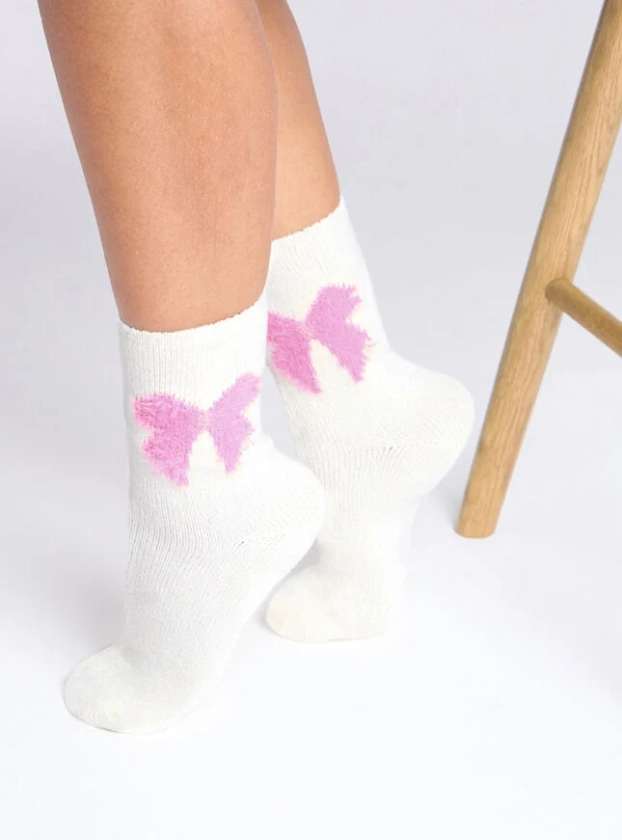 Bow Fleece Ankle Socks | Boux Avenue