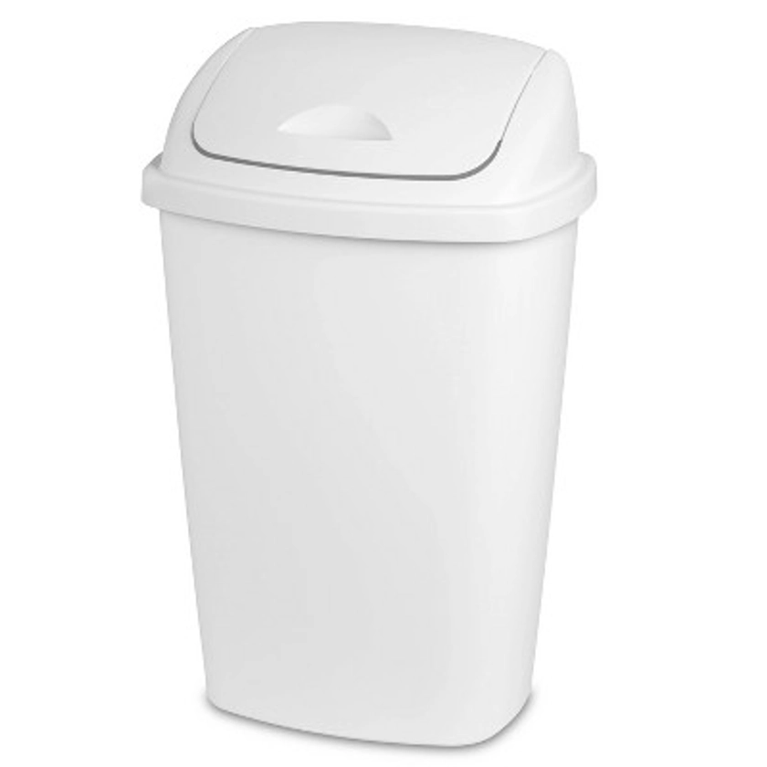 13.2gal Swing Top Wastebasket White - Room Essentials&#8482;