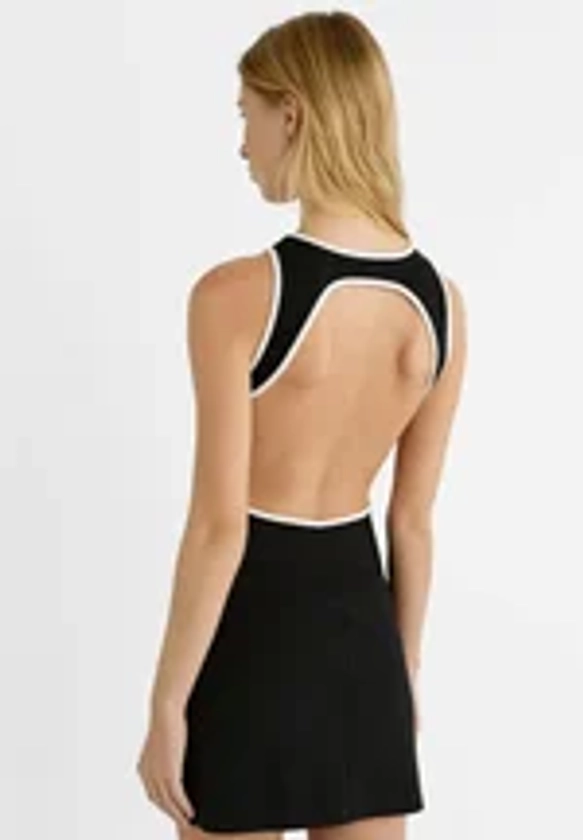 SHORT WITH OPEN BACK - Robe en jersey - black