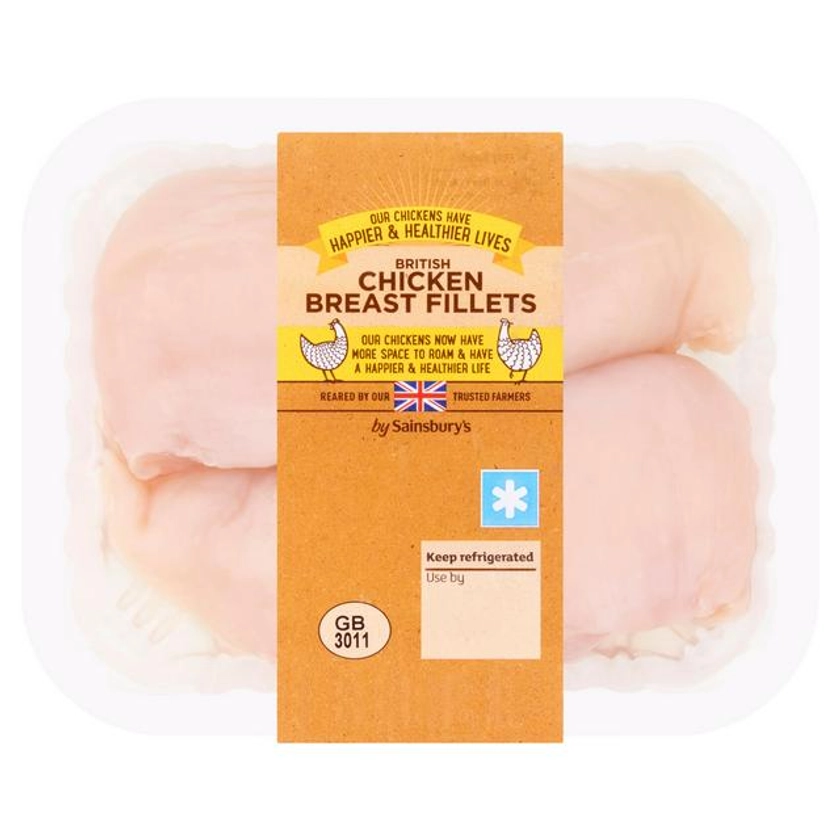 Sainsbury's British Fresh Chicken Breast Fillets Skinless & Boneless 300g | Sainsbury's