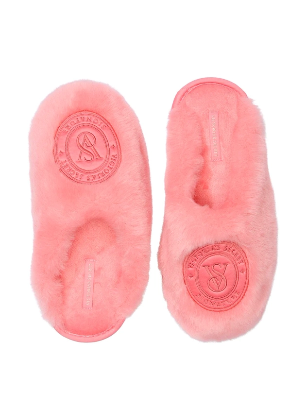 Acheter Chaussons en fausse fourrure à bout fermé – Commander ds chaussons en ligne 5000008198 – Victoria's Secret 