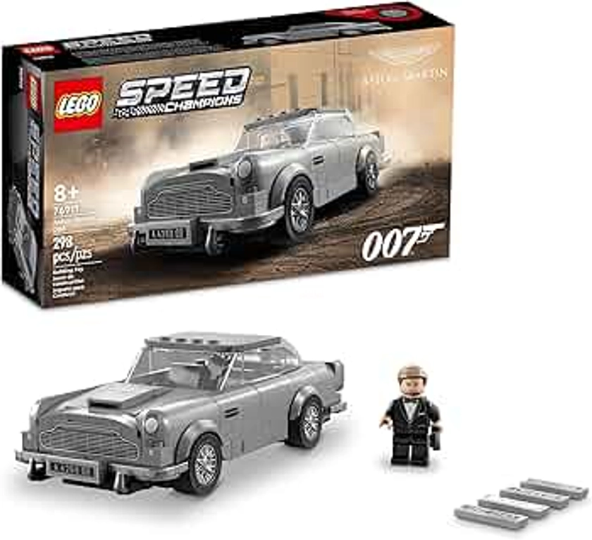 Lego Speed Champions 007 Aston Martin DB5 76911 Building Toy Set Featuring James Bond for Kids, Boys and Girls Ages 8+ (298 Pieces), 10.32 x 5.55 x 2.4 inches