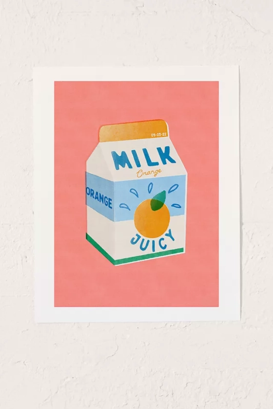Carmen Veltman Orange Milk Art Print