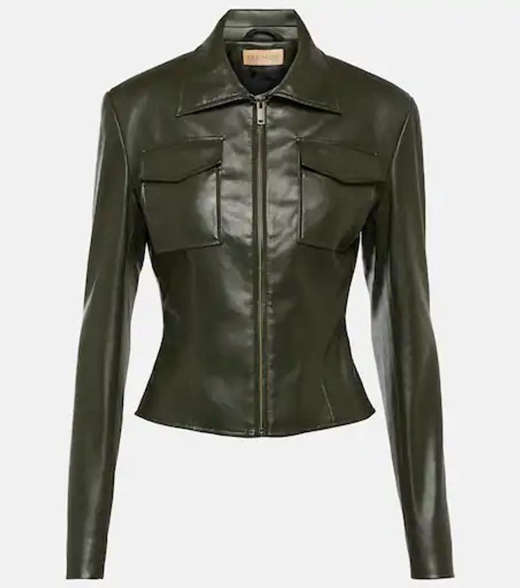 Edona Faux Leather Jacket in Green - Aya Muse | Mytheresa