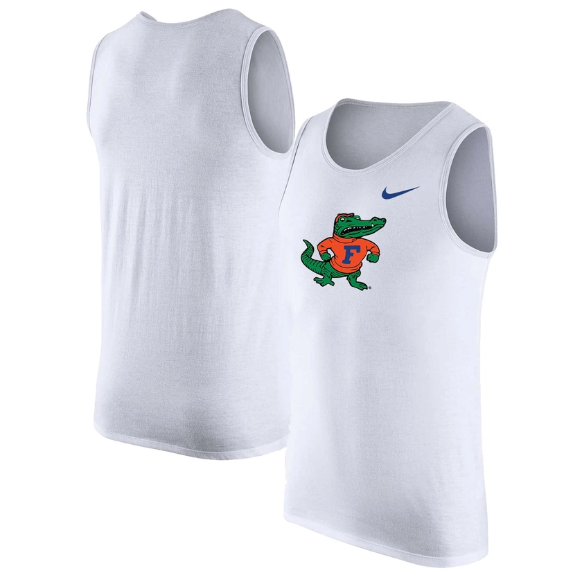Men's Nike White Florida Gators Vintage Logo Performance Tank Top