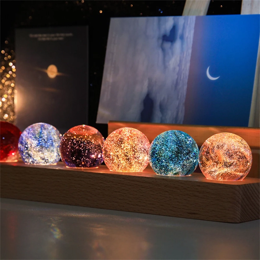 Custom 3D Crystal Ball Sky Night Lamp, Galaxy Crystal Ball Light, Led Space Planet Lamp, Star Night Light, Milky Way Desk Lamp, Home Decor - Etsy Australia