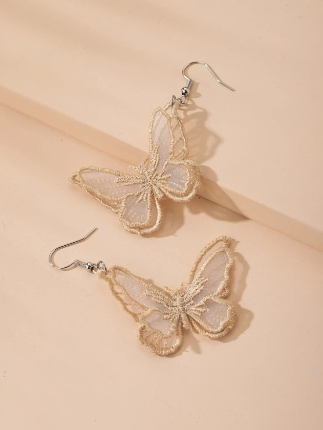 Butterfly Charm Drop Earrings