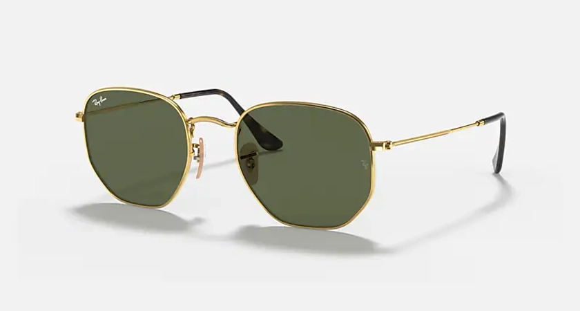 HEXAGONAL FLAT LENSES Sunglasses in Gold and Green - RB3548N | Ray-Ban® GB