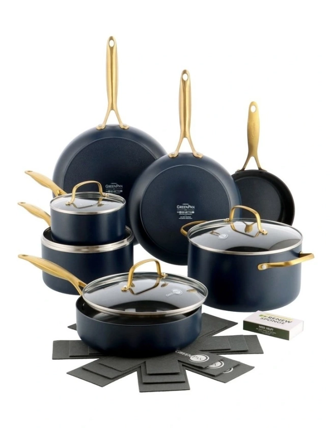 Jewel 15 Piece Cookware Set in Oxford Blue