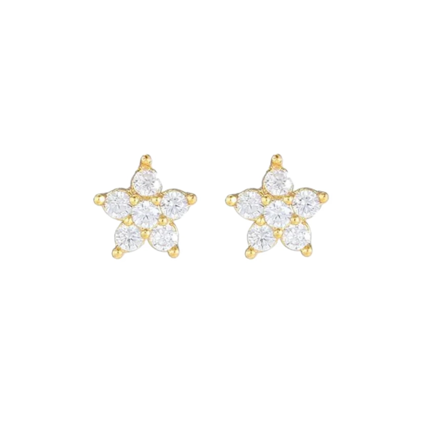 Flower petal studs white