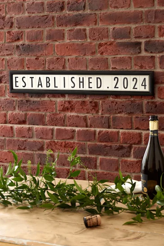 Buy Black Established In 2024 Sign from the Next UK online shop