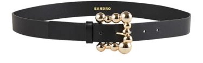 Wide leather belt - SANDRO