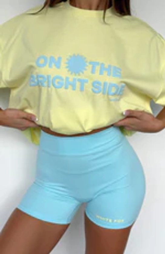 Just To Be Popular Bike Shorts Light Blue