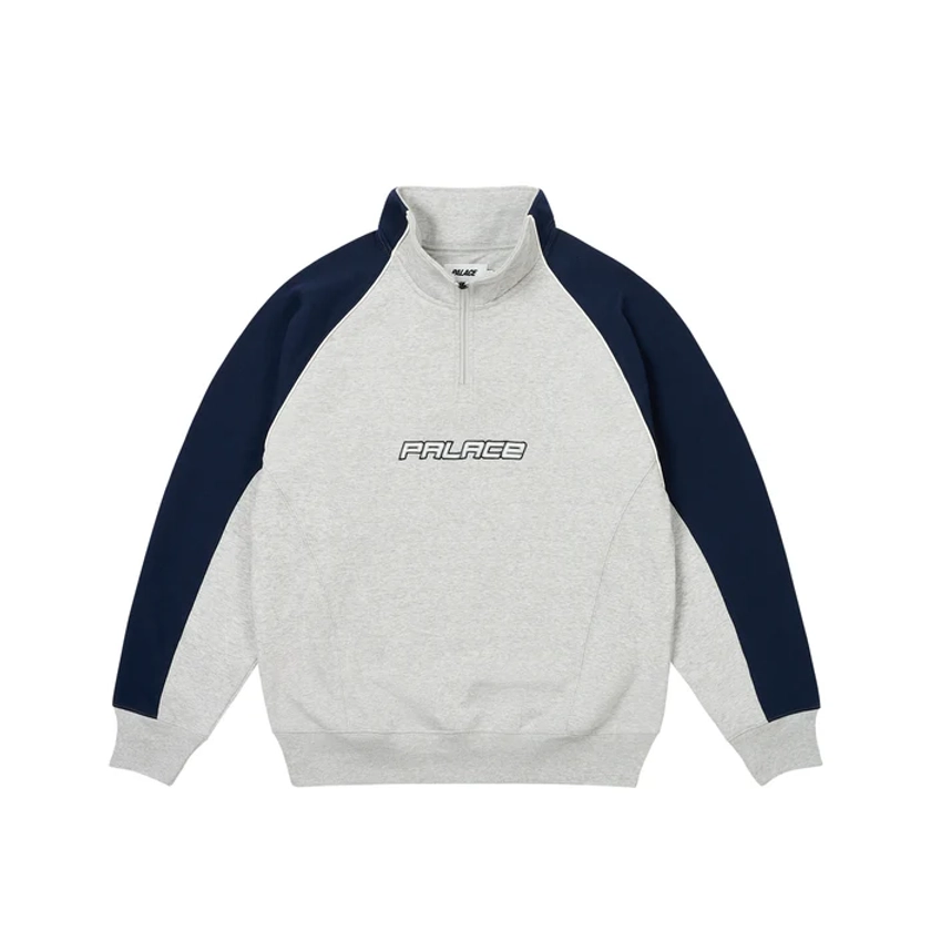 PALSTAR 1/4 ZIP GREY MARL | PALACE SKATEBOARDS