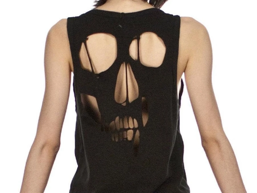 Skull Cut Out Muscle Tee UNISEX - Etsy UK