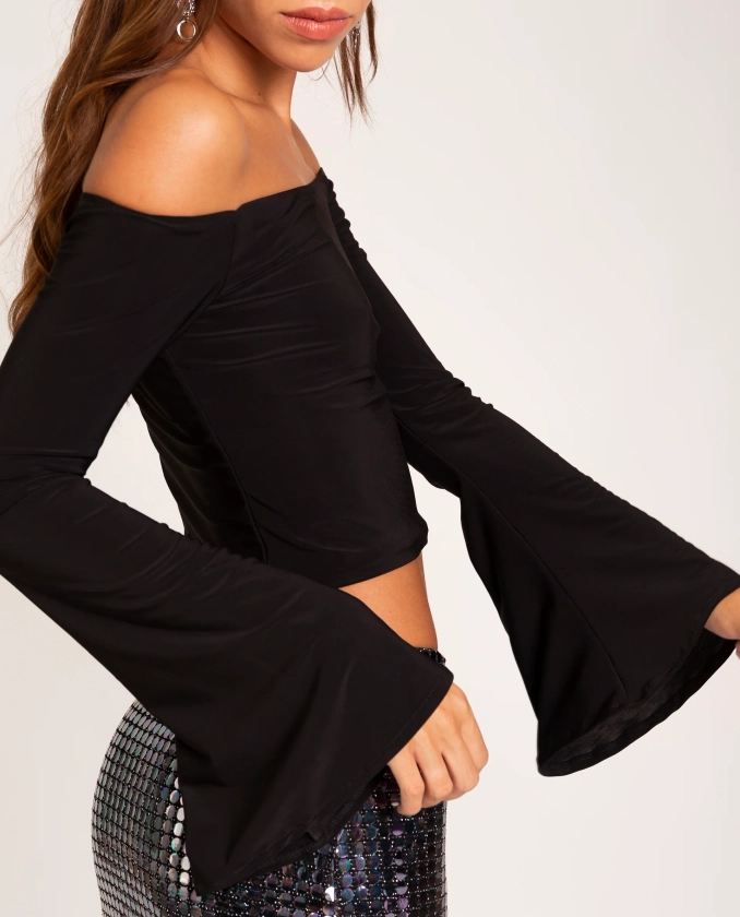 Black Off-The-Shoulder Top | Women's Party Clothes THE-ARE