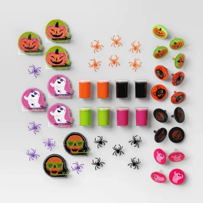 48ct Halloween Party Favors: Plastic Rings, Slime Playset for Kids - Hyde & EEK! Boutique™