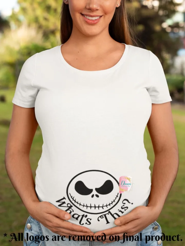 Whats this, Nightmare before Christmas, Maternity, Pregnant, Baby, New Mom, NBC Maternity, Baby shower, Jack Skellington, Halloween sold by Phạm Anh Tuấn | SKU 3302304 | Printerval UK
