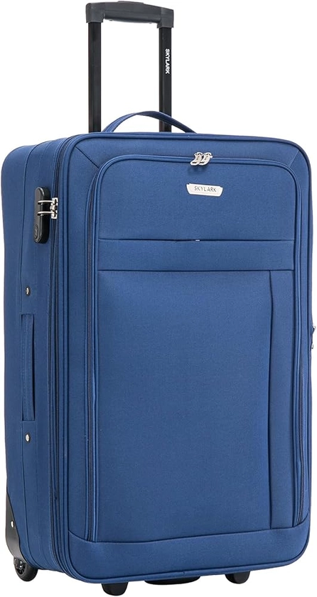 Skylark 26" Medium Suitcase Super Lightweight Expandable Combination Lock 2 Wheel Soft Shell Hold Check in Luggage for 15 to 20kg : Amazon.co.uk: Fashion