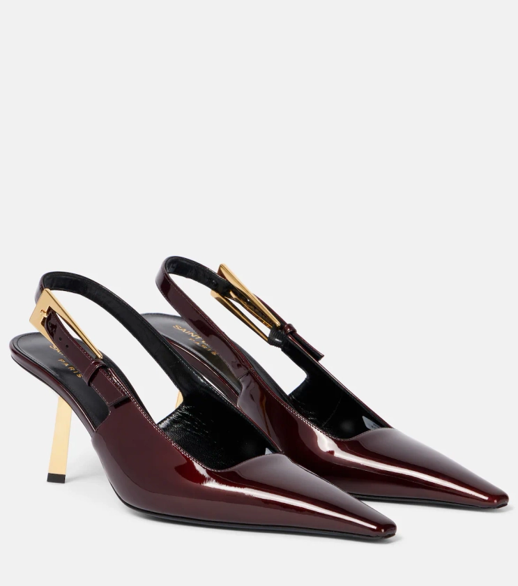 Lee 75 patent leather slingback pumps in red - Saint Laurent | Mytheresa