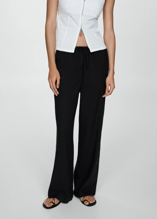 Pantalon droit lin