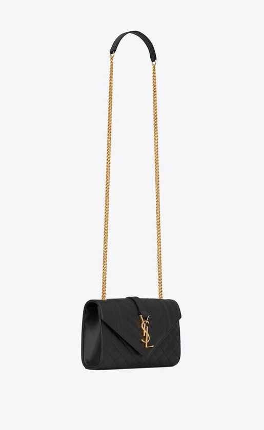 ENVELOPE SMALL IN QUILTED GRAIN DE POUDRE EMBOSSED LEATHER | Saint Laurent | YSL.com