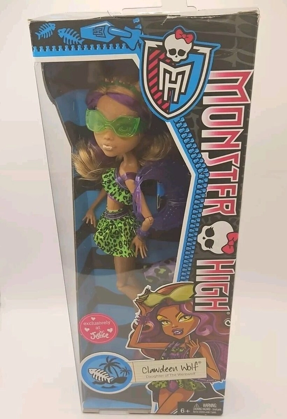 2013 Monster High Clawdeen Wolf Swim Class Justice Exclusive Excellent Condition