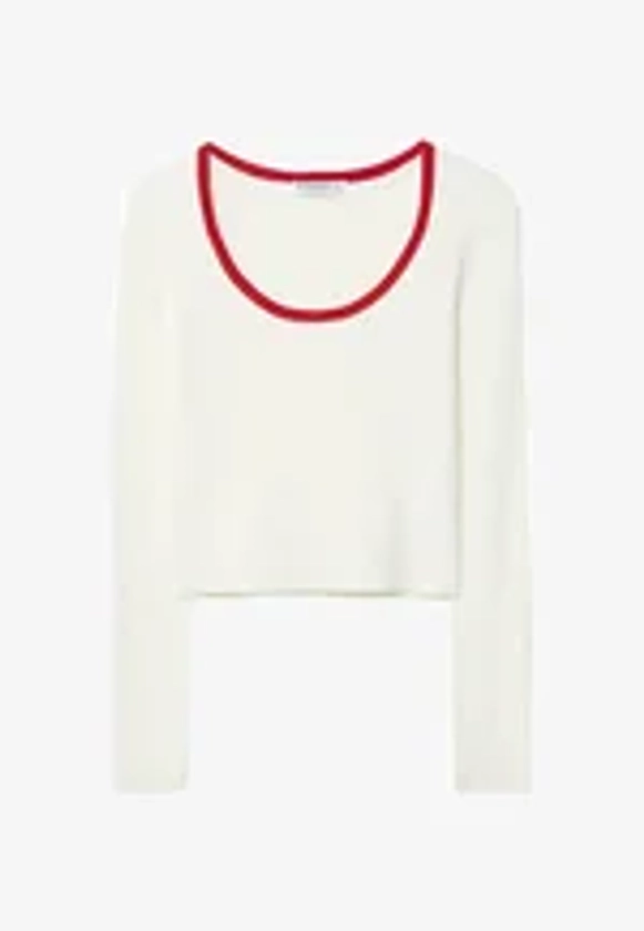 CONTRAST - Pullover - white